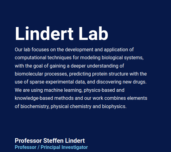 Lindert Lab at UCLA Chemistry and Biochemisty